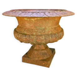 Ancienne Jardinière en Fonte – Vasque Médicis sur pied – 27 cm – 5,5 kg