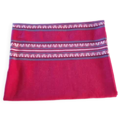 Ancienne nappe rectangulaire rouge Basque