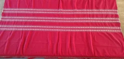Ancienne nappe rectangulaire rouge Basque