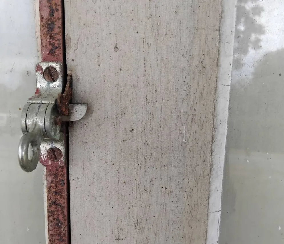 Ancienne porte avec volets en bois Vintage