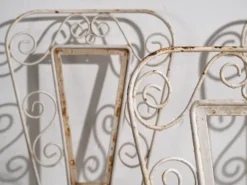 Anciennes chaises d’extérieur blanches (vers 1920). Ensemble de 4 pièces