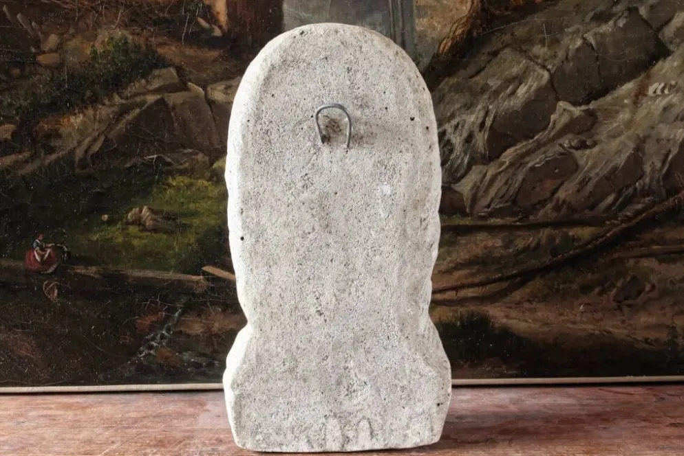Ancienne tête de Christ de Vézelay en pierre reconstituée