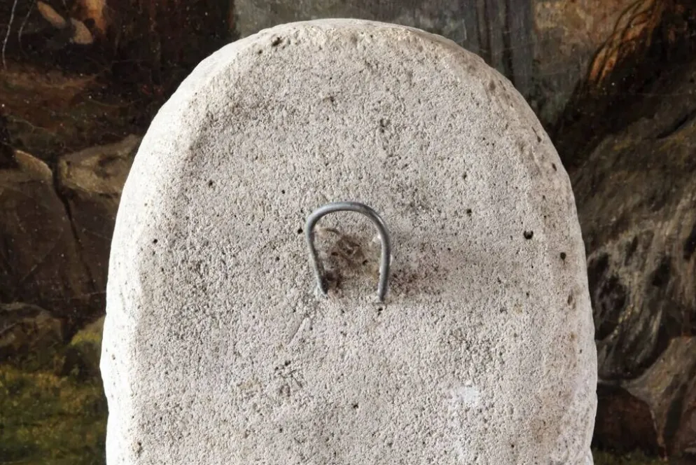 Ancienne tête de Christ de Vézelay en pierre reconstituée