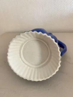 Ancienne verseuse coq bleu cobalt
