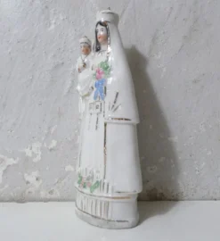 Ancienne vierge Marie statue en porcelaine Notre Dame 16,5 cm