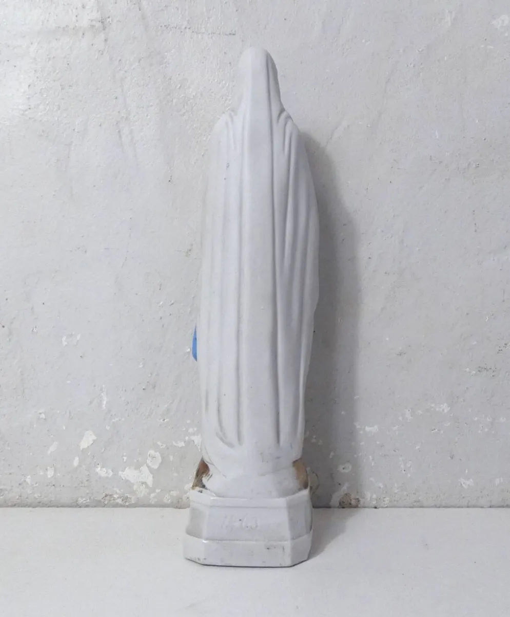 Ancienne vierge Marie statue en biscuit XIXème