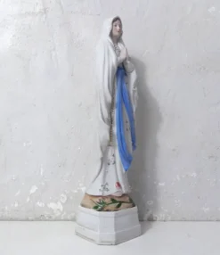 Ancienne vierge Marie statue en biscuit XIXème