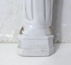 Ancienne vierge Marie statue en biscuit XIXème