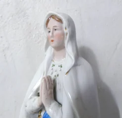 Ancienne vierge Marie statue en biscuit XIXème