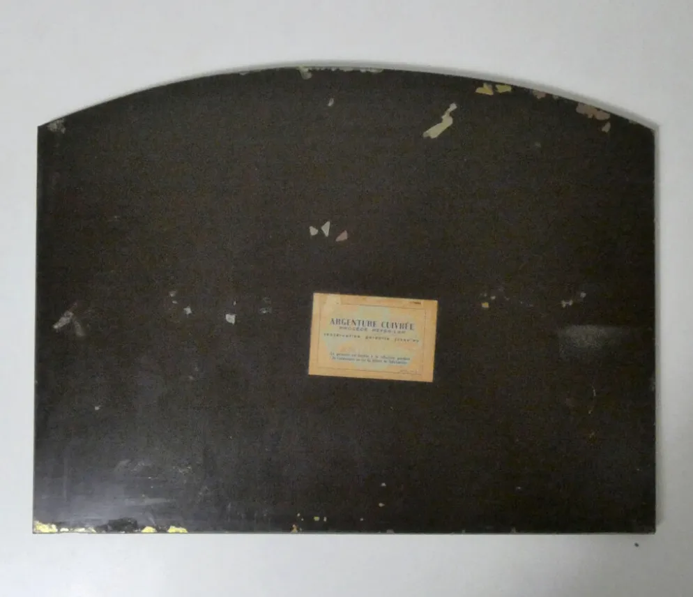 Ancienn miroir ciselé art déco argenture cuivre