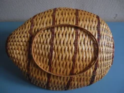 ancien panier corbeille canard rotin osier vintage basket rattan wicker