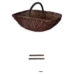 Ancien panier à récolte en osier
