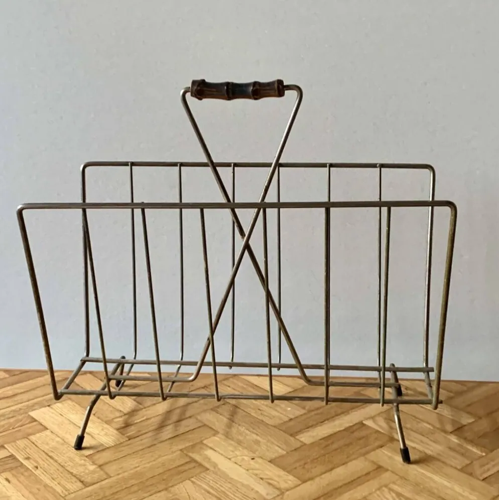 Ancien porte-revue métallique - 1950