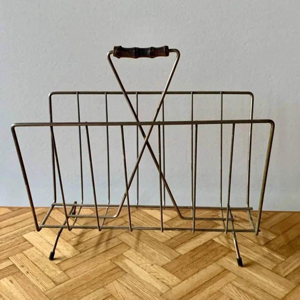 Ancien porte-revue métallique - 1950