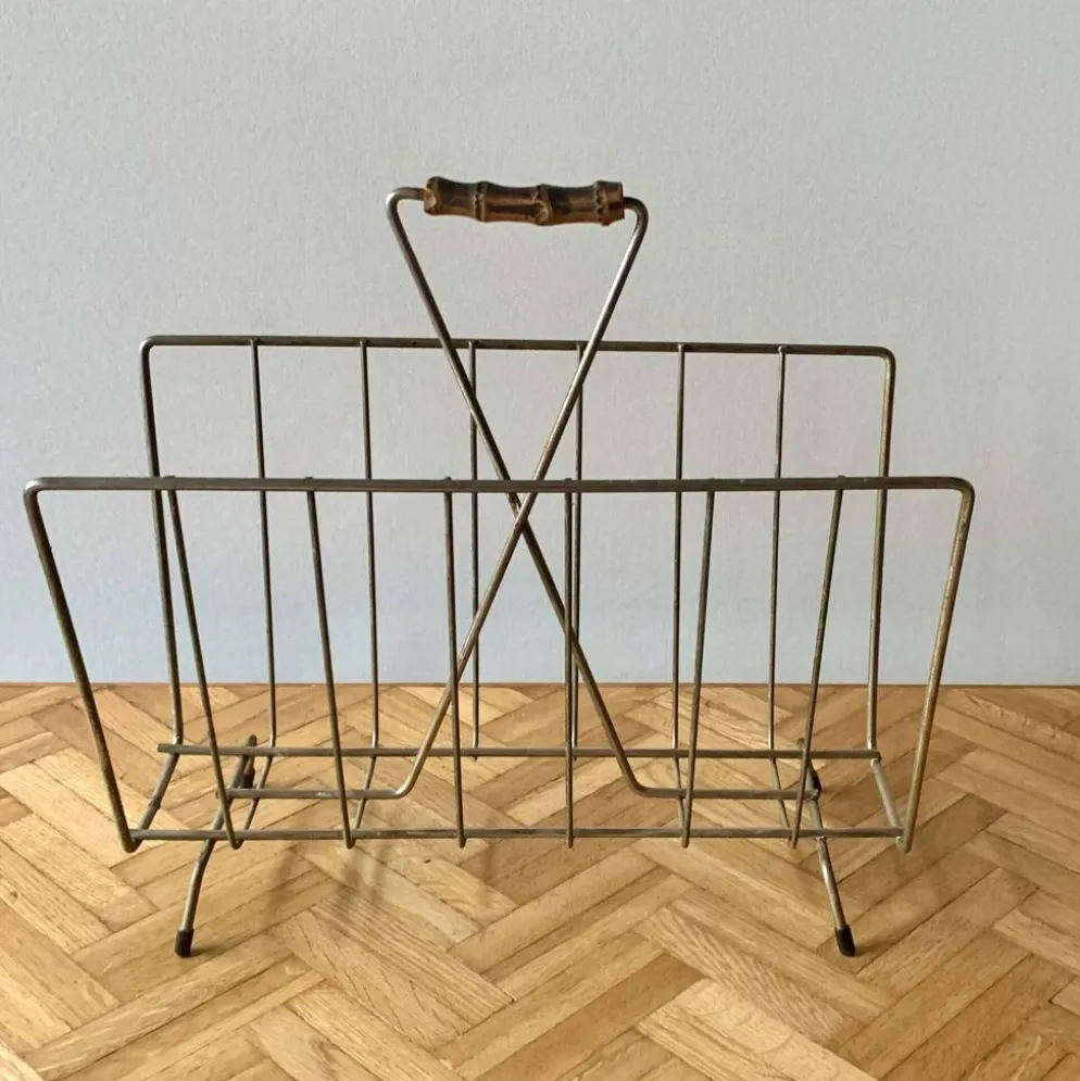 Ancien porte-revue métallique - 1950