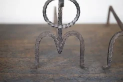 Andirons brutalistes forgés à la main, Italie, années 70, ensemble de 2