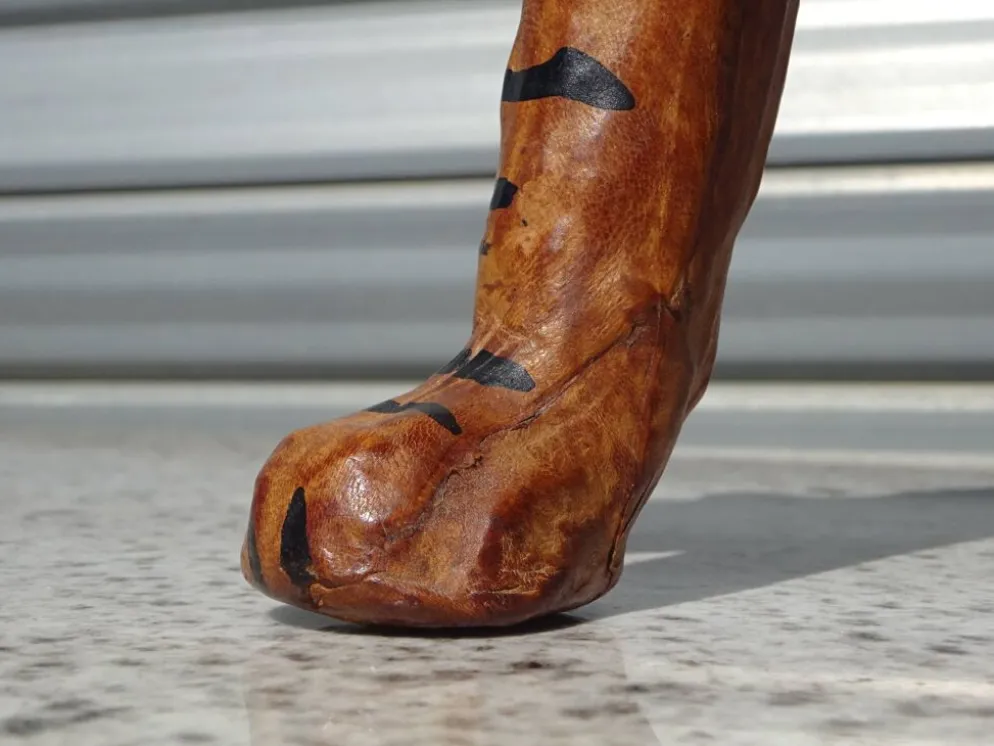 Animal en cuir véritable, tigre de 58 cm
