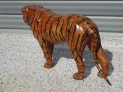Animal en cuir véritable, tigre de 58 cm