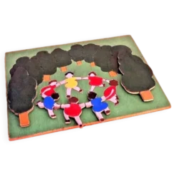 Années 1940 Jeu de formes Puzzle bois " la ronde "