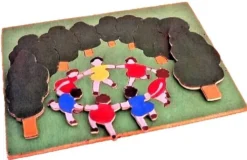 Années 1940 Jeu de formes Puzzle bois 