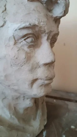 A. Novelli, buste masculin, sculpture en plâtre