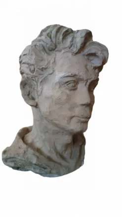 A. Novelli, buste masculin, sculpture en plâtre