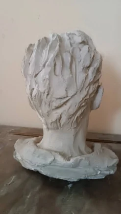 A. Novelli, buste masculin, sculpture en plâtre