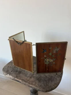 Antieke bronzen triplet spiegel uit 1900