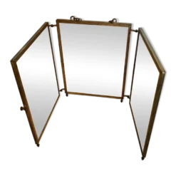 Antieke bronzen triplet spiegel uit 1900