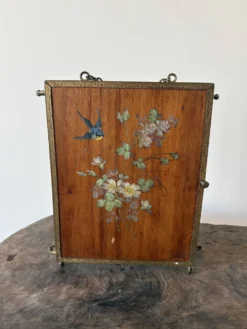 Antieke bronzen triplet spiegel uit 1900