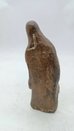Antique small wooden sculpture of a Madonna from the 18th century