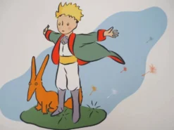 Antoine de Saint-Exupéry : Le Petit Prince et son ami le renard, lithographie