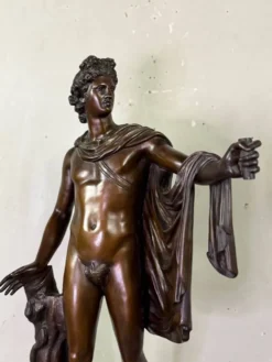 Apollon du Belvédère, bronze d’après l’antique, cachet du fondeur, Jaboeuf et Rouard, Paris