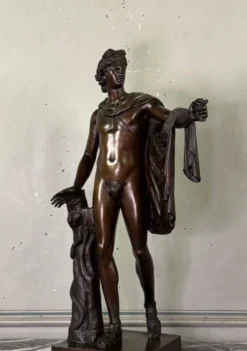 Apollon du Belvédère, bronze d’après l’antique, cachet du fondeur, Jaboeuf et Rouard, Paris