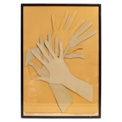 Applaudissements multiple en édition 24/120 en carton découpé Mario Ceroli 1969