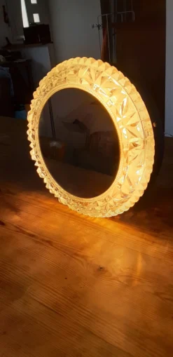 Applique vintage métal verre et miroir