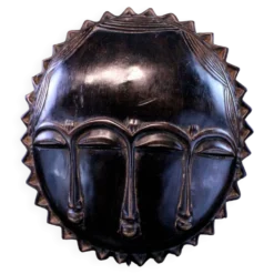 Art Africain Afrique - Masque Baoulé Soleil - 28 cm
