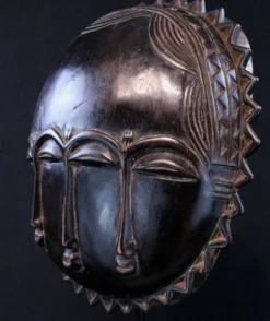 Art Africain Afrique - Masque Baoulé Soleil - 28 cm
