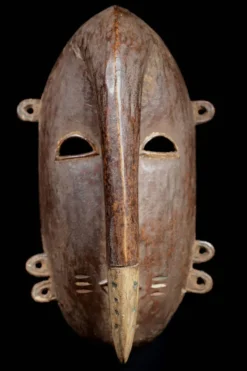 Art Africain Afrique Tribal - Masque Djimini Ligbi Kulango - 31 Cms