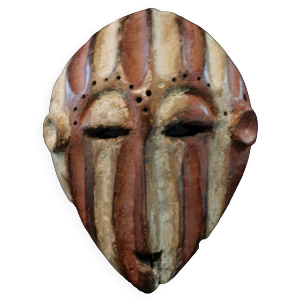 Art Africain Tribal - Masque Kela Yela RDC - 24,5 Cms