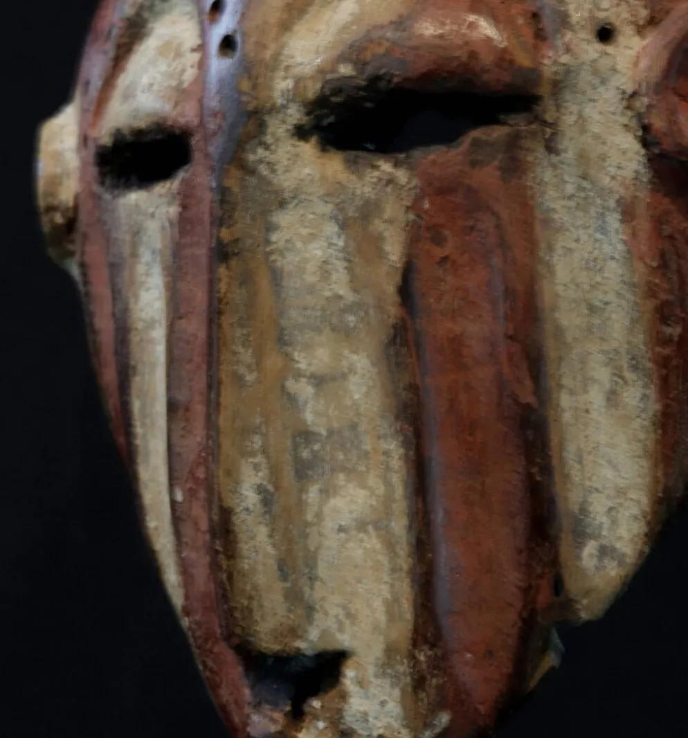 Art Africain Tribal - Masque Kela Yela RDC - 24,5 Cms