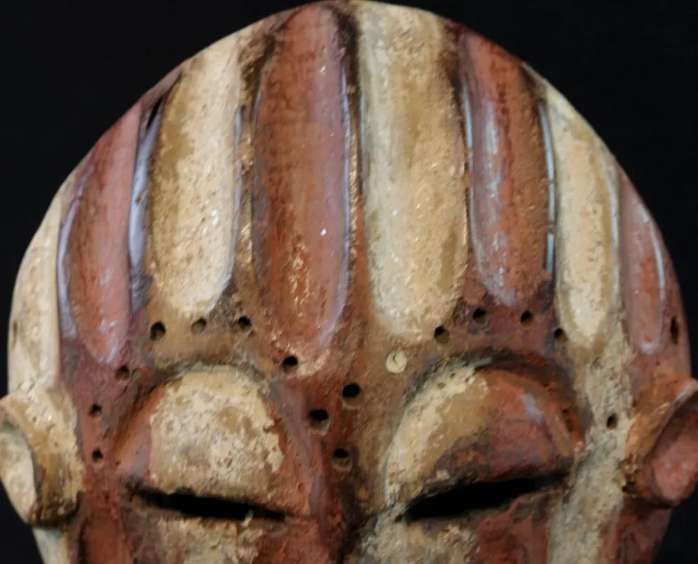 Art Africain Tribal - Masque Kela Yela RDC - 24,5 Cms