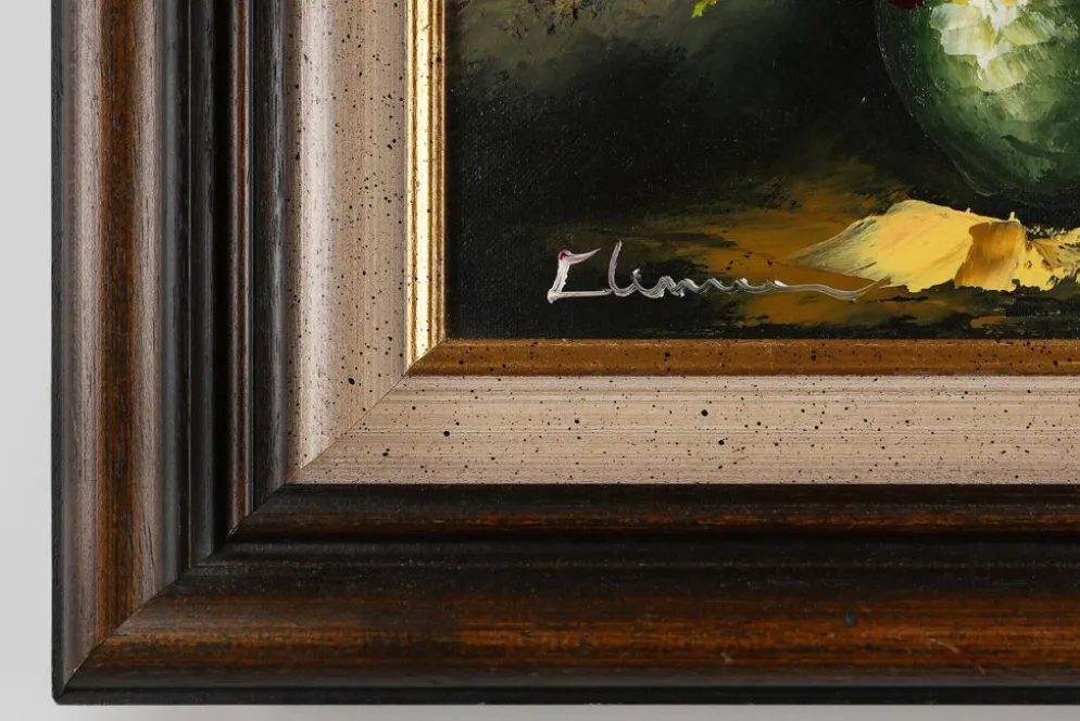 Artiste belge, Nature morte avec un bouquet de fleurs, années 1950, huile sur toile,