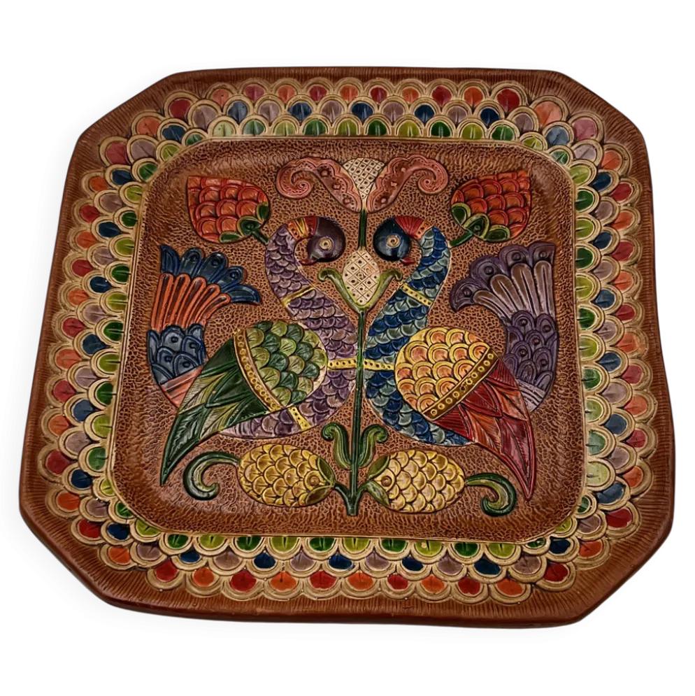 Assiette carrée en céramique Ceramica del Convento