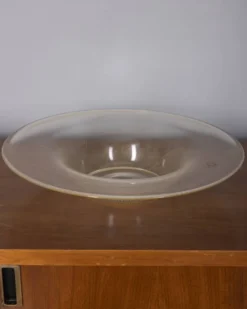 Assiette décorative en verre de Murano des années 1980 avec un design en feuille d'or par V. Nason & C.
