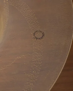 Assiette décorative en verre de Murano des années 1980 avec un design en feuille d'or par V. Nason & C.