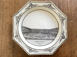 Assiettes octogonales Montereau directoire 1810 grisaille néoclassique