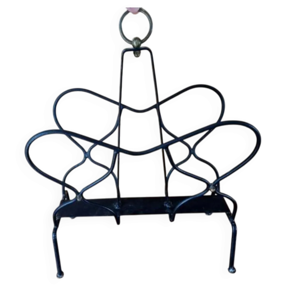 Attribué à Jacques Adnet (1900-1984) - Porte revue en métal laqué noir