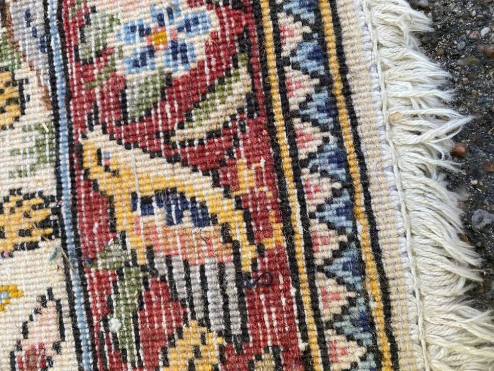 Authentique Tapis Persan Bakhtiar Saman Fait Main 318x198 cm 100% Laine