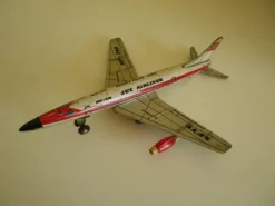 Avion de ligne à friction en tôle lithographiée, look patina -1965-
